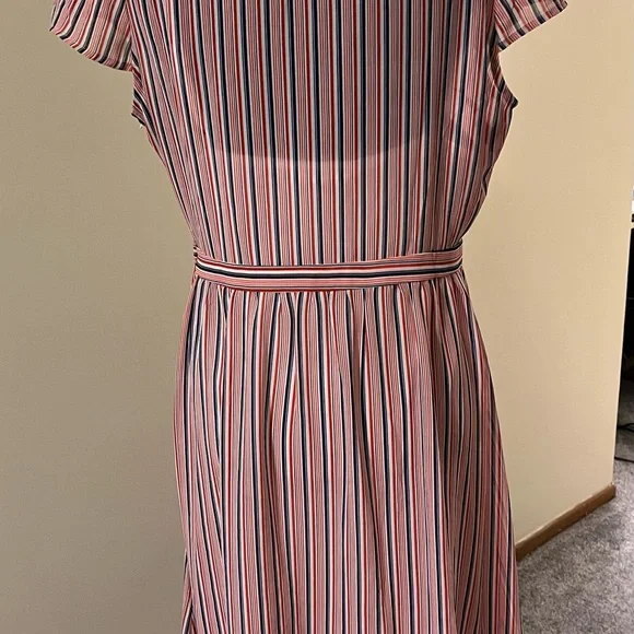 ModCloth Striped Red and Blue Women's Dress - Picture 3 of 5